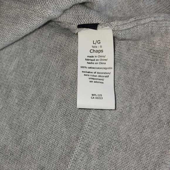 Chaps Grandpa Full Buttoned Collared Pocketed Long Sleeve Sz. L Sweater Cardigan - Picture 9 of 14